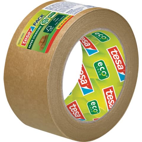 Nastro da imballaggio tesapack Paper Standard ecoLogo marrone 50 mm x 50 m - 58291-00000-00